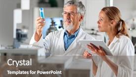  Presentation with professor - Colorful slides enhanced with medical seniors - senior chemistry professor doctor backdrop and a gray colored foreground