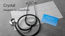  Presentation with medical service - Colorful theme enhanced with medical service concept visiting card backdrop and a  colored foreground