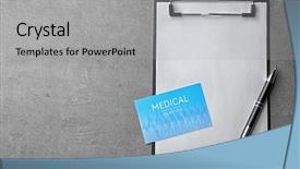  Presentation with medical service - PPT layouts with medical service concept visiting card background and a light gray colored foreground
