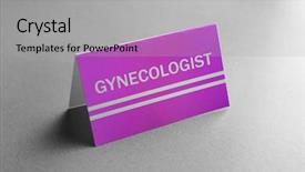  Presentation with medical service - Slides with medical service concept visiting card background and a light gray colored foreground