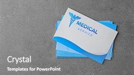  Presentation with medical service - Amazing slides having medical service concept visiting cards backdrop and a gray colored foreground