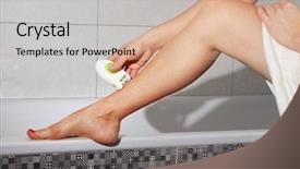  Presentation with woman nude body - Cool new PPT layouts with medical shee - part of woman body that backdrop and a soft green colored foreground