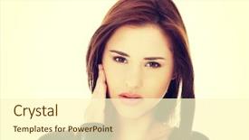  Presentation with teen - Audience pleasing slide deck consisting of medical shee - teen woman pressing her bruised backdrop and a  colored foreground