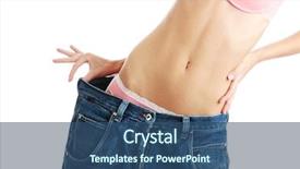  Presentation with lost - Colorful presentation design enhanced with medical shee - woman showing how much weight backdrop and a ocean colored foreground