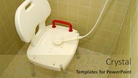  Presentation with disabled people - Slide deck consisting of medical-shower-chair-and-spray background and a yellow colored foreground