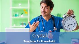  Presentation with heart - Presentation design consisting of medical showing time medicine - doctor student explaining heart problems background and a teal colored foreground