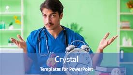  Presentation with problem statement problems and solutions - Beautiful PPT theme featuring medical showing time medicine - doctor student explaining heart problems backdrop and a teal colored foreground