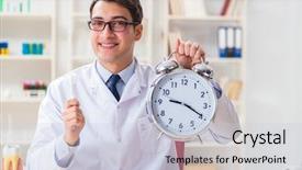  Presentation with hospital management system - Theme having medical showing time medicine - young dentist working background and a lemonade colored foreground