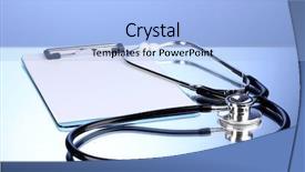  Presentation with clipboard stethoscope - Audience pleasing slide set consisting of medical stethoscope and clipboard backdrop and a  colored foreground