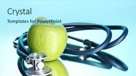  Presentation with green apple - Cool new presentation with medical stethoscope and green apple backdrop and a arctic colored foreground