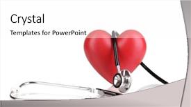  Presentation with heart medical - Beautiful presentation featuring medical stethoscope and heart isolated backdrop and a  colored foreground