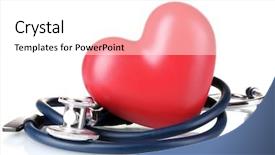  Presentation with medical heart - Slides with medical stethoscope and heart isolated background and a white colored foreground