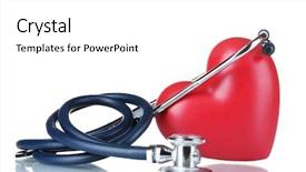  Presentation with medical heart - Presentation theme featuring medical stethoscope and heart isolated background and a white colored foreground