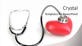  Presentation with heart medical - PPT layouts having medical stethoscope and heart isolated background and a  colored foreground