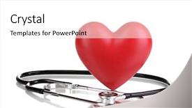  Presentation with medical heart - Audience pleasing theme consisting of stetoscope - medical stethoscope and heart isolated backdrop and a white colored foreground