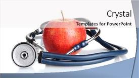  Presentation with red medical - Audience pleasing PPT layouts consisting of medical stethoscope and red apple backdrop and a white colored foreground