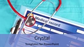  Presentation with medical clipboard - Slide set enhanced with medical stethoscope clipboard and doctor' background and a  colored foreground
