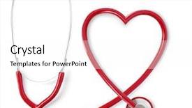  Presentation with heart medical - PPT layouts enhanced with medical stethoscope in a heart background and a white colored foreground