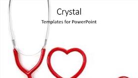  Presentation with heart medical - Colorful theme enhanced with medical stethoscope in a heart backdrop and a white colored foreground