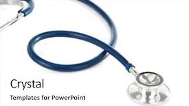  Presentation with law medical gavel and stethoscope - Cool new presentation theme with medical stethoscope isolated on white backdrop and a white colored foreground