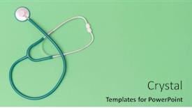  Presentation with abstract medical - PPT layouts with medical-stethoscope-on-color-background background and a mint green colored foreground