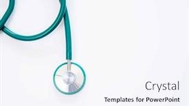  Presentation with space - Slide deck with medical-stethoscope-on-white-background background and a sky blue colored foreground