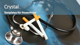  Presentation with cigarettes - Colorful slides enhanced with rendering glowing yellow traffic sig backdrop and a light blue colored foreground.