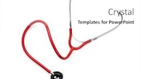  Presentation with red medical - PPT theme consisting of medical-stethoscope-with-red-tubes background and a white colored foreground