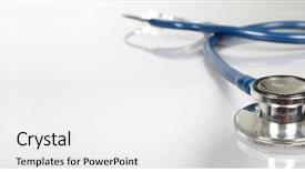  Presentation with medical error gavel and stethoscope - Amazing slide deck having medical stethoscope backdrop and a white colored foreground