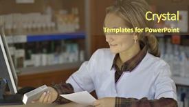  Presentation with pharmacist - Slide set having isolated on white background background and a light gray colored foreground.