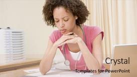  Presentation with doctor office - Cool new presentation theme with medical stress - doctor with laptop reading backdrop and a soft green colored foreground