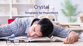  Presentation with medical student - Amazing presentation theme having medical student preparing for exams backdrop and a sky blue colored foreground