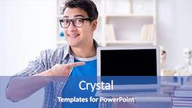  Presentation with medical student - Slide set enhanced with medical student preparing for exams background and a teal colored foreground