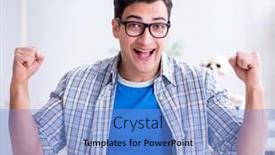  Presentation with medical student - Beautiful PPT theme featuring medical student preparing for exams backdrop and a light blue colored foreground