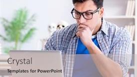  Presentation with medical student - Slide set featuring medical-student-preparing-for-exams background and a light gray colored foreground