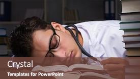  Presentation with medical student - Amazing slide set having medical student preparing for university exams at night backdrop and a tawny brown colored foreground