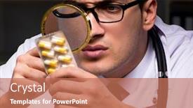  Presentation with medical student - Slide set having medical-student-preparing-for-university background and a coral colored foreground