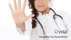  Presentation with medical student - Theme featuring medical student showing five fingers background and a white colored foreground