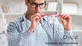  Presentation with medical student - Cool new PPT layouts with medical-student-sitting backdrop and a light blue colored foreground