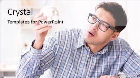  Presentation with skeleton - Colorful presentation enhanced with medical student studing the skeleton backdrop and a sky blue colored foreground