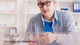  Presentation with heart medical - Slide set having medical-student-studying-heart background and a soft green colored foreground