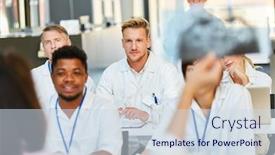  Presentation with medical students - PPT layouts having radiologoy - medical students in a radiology background and a sky blue colored foreground