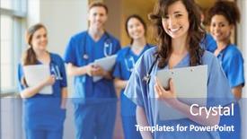  Presentation with medical students - Slides enhanced with medical students smiling background and a ocean colored foreground