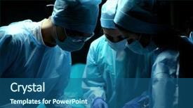  Presentation with team work and productivity - Colorful slides enhanced with white medical students white coats group - team surgeon at work backdrop and a  colored foreground