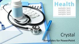  Presentation with medical supplies - Presentation theme consisting of  background and a  colored foreground