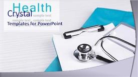  Presentation with medical supplies - Amazing presentation design having medical supplies on table close backdrop and a sky blue colored foreground