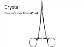  Presentation with surgery - Colorful PPT theme enhanced with medical surgery medical clamp isolated backdrop and a white colored foreground