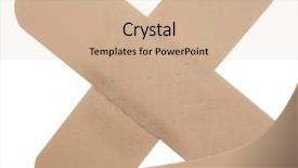  Presentation with aid - Colorful slide set enhanced with medical symbol - band aid plaster in shape backdrop and a coral colored foreground