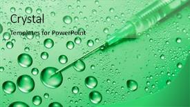  Presentation with first aid - Beautiful presentation theme featuring medical syringe first aid toned in green backdrop and a mint green colored foreground