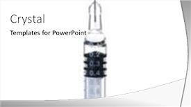  Presentation with syringe - Audience pleasing theme consisting of medical syringe on white background backdrop and a white colored foreground